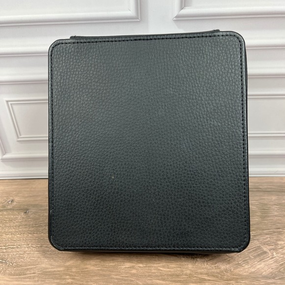 Warby Parker Parker Case 3-Slot Eyewear Travel Organizer Black Pebbled Zip Case - Picture 9 of 10